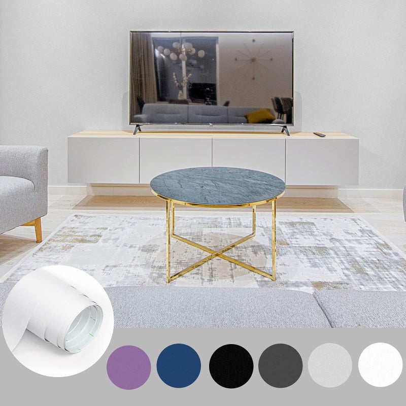 Homease Solid White Wallpaper 24 x 196 inch Thick Matte White Contact Paper Decorative Peel and Stick Wallpaper for Shelf Liner Cabinet Table Door Waterproof Vinyl Self Adhesive Film - Image 2